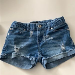 COPY - Kids DKNY jean shorts size 10 with distres…